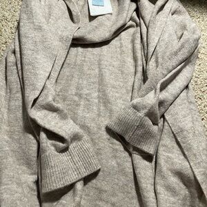 LOFT Taupe Wool Sweater